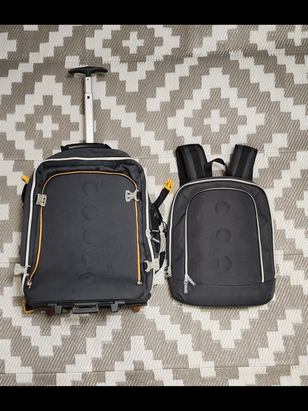 IKEA Black Backpack with Yellow Accent - Picture 8 of 11
